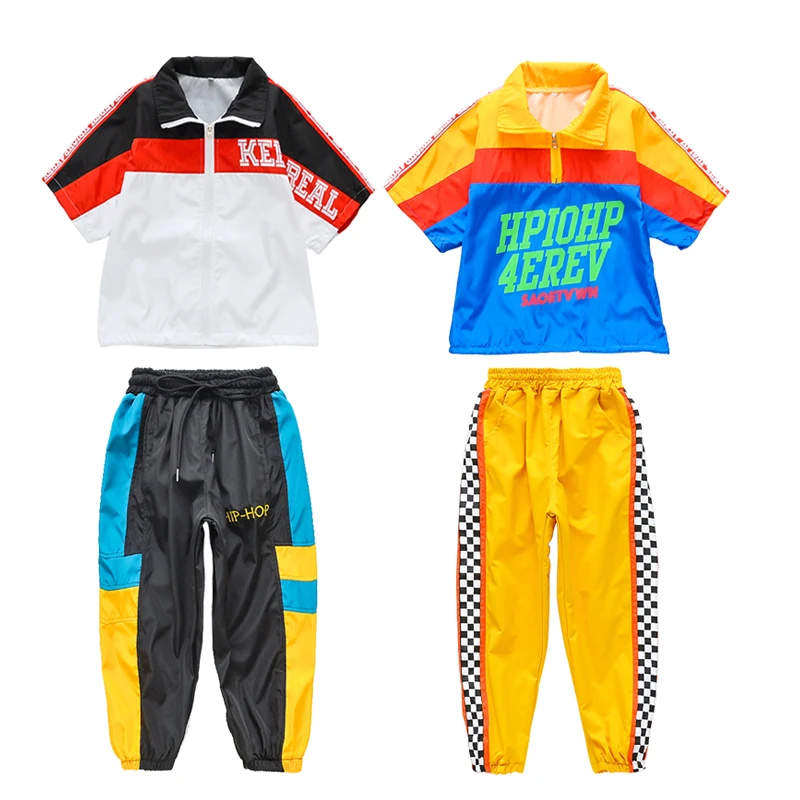 Бальная куртка с коротким рукавом для девочек штаны бега Одежда танцев Детские