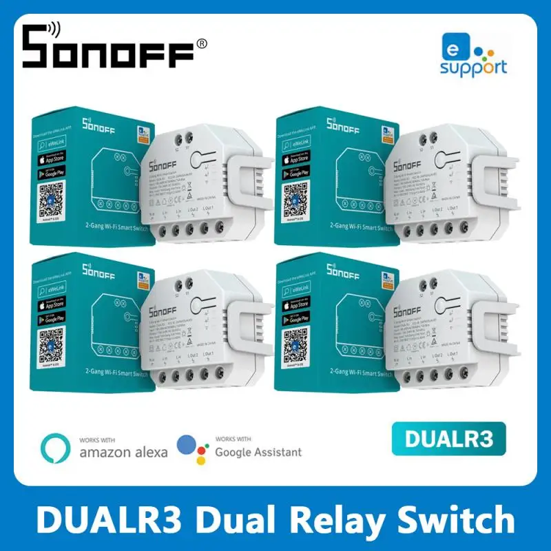 

SONOFF DUAL R3 2 Gang Dual Relay Module MINI DIY Smart Switch Power Monitor Smart Home Control For eWeLink Alexa Google Home Hot