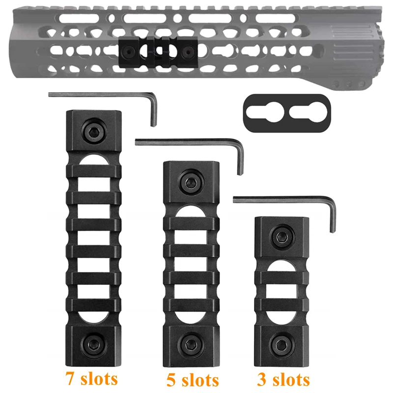 

Keymod Picatinny Weaver Rail Sections Hollow-out Aluminum 3Slots 5Slots 7Slots for Lights Bipods Forward Grips Sight and Optics