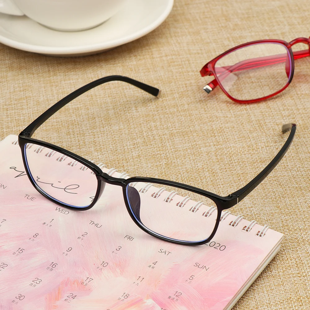 Очки для чтения унисекс с плоской зеркальной оправой защитой от синего спектра + 1