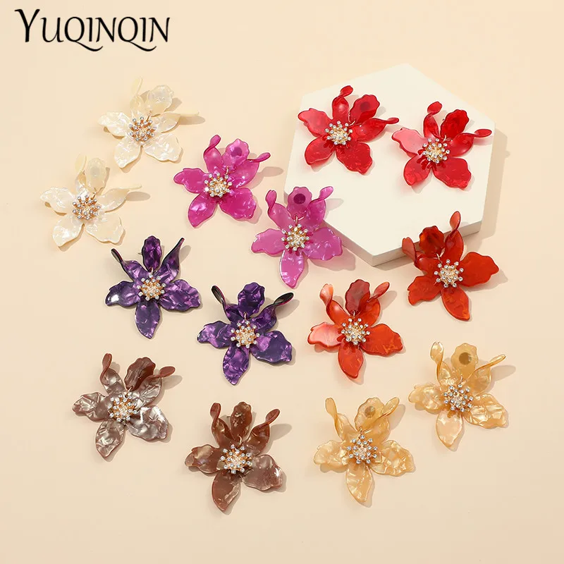 Женские акриловые висячие серьги эффектные Винтажные на свадебную вечеринку