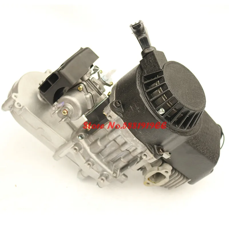 

49cc 47cc Motorcycle Complete Engine 2-Stroke Pull Start W/Transmission Silver For Mini Dirt Bike