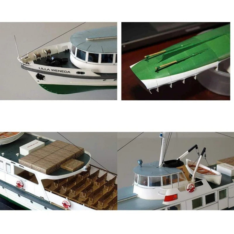 DIY 1:100 польский береговый паром Корабль бумажная модель Сборка ручная работа 3D