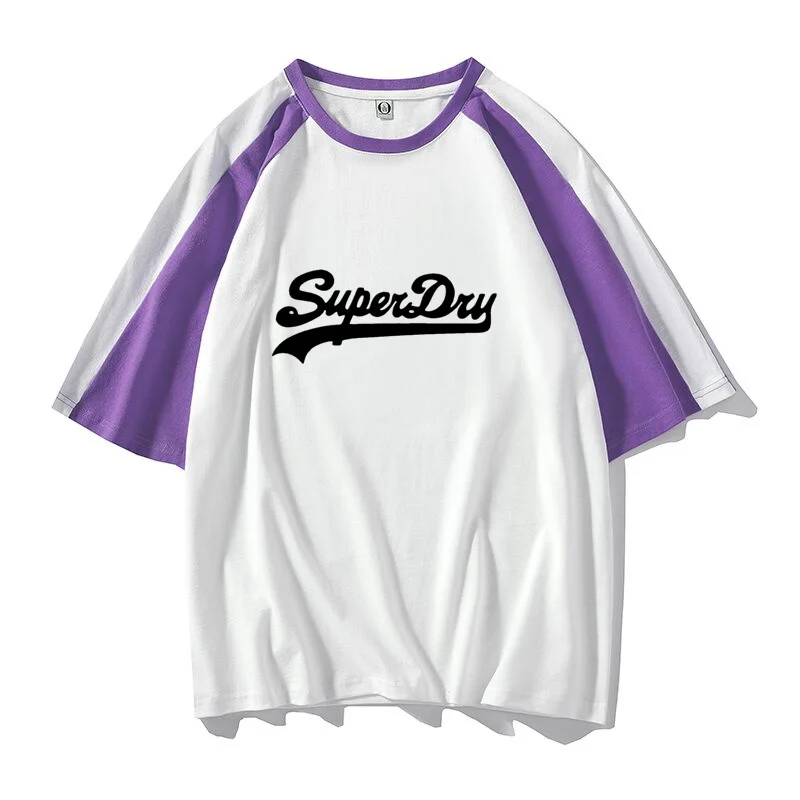 

2021 new men's and women's same fashion cool T-shirt combed cotton O-neck sleeved T-shirt sweatshirt summer men's T-shirt