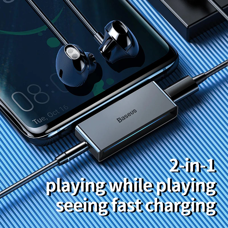 Baseus L57 usb type c адаптер usb c до 3,5 мм aux Наушники адаптер с PD 18 Вт Быстрая зарядка для телефона type c Jack