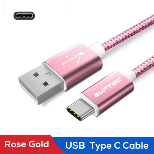 SUPTEC usb type-C кабель 3A провод для быстрого заряда USB-C кабель для передачи данных Quick Charge 3,0 шнур для samsung S9 S8 Xiaomi mi9 type-C устройств - Цвет: Pure RG
