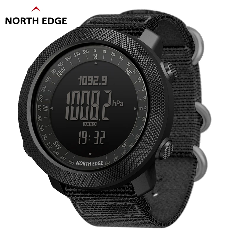 Мужские часы NORTH EDGE альтиметр барометр компас Цифровые спортивные для бега