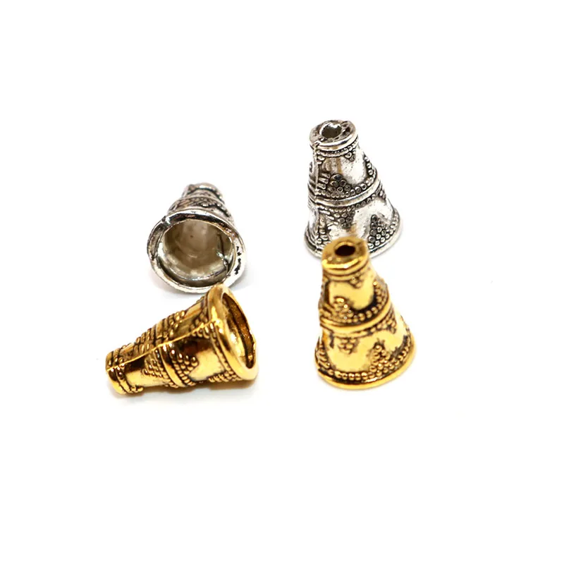 Оптовая продажа конические разделительные шапочки серебристого цвета для бусин