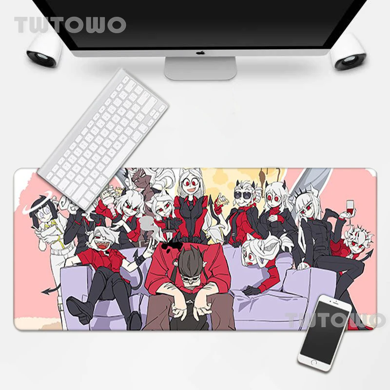 helltaker anime boy gift mousepad gaming mousepad desk mat mouse mat keyboard pad natural rubber laptop hd custom mice pad free global shipping
