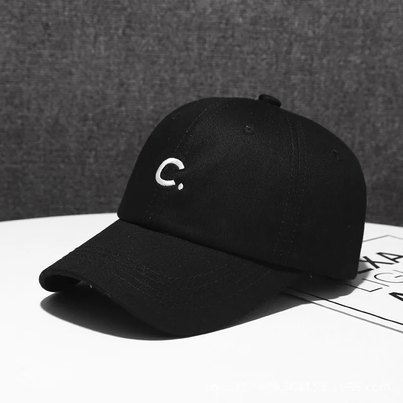 Baseball Cap C Letter Embroidery Pattern Hip Hop Wild Caps Solid Color Men's Outdoor Casual Spring Autumn Hat