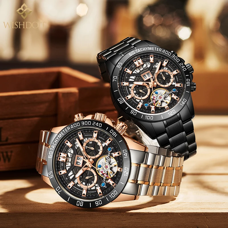 

2021 New Design Men's Luxury Watch Automatic Mechanical Watch Men's Stainless Steel Waterproof Sports Relogio Masculino