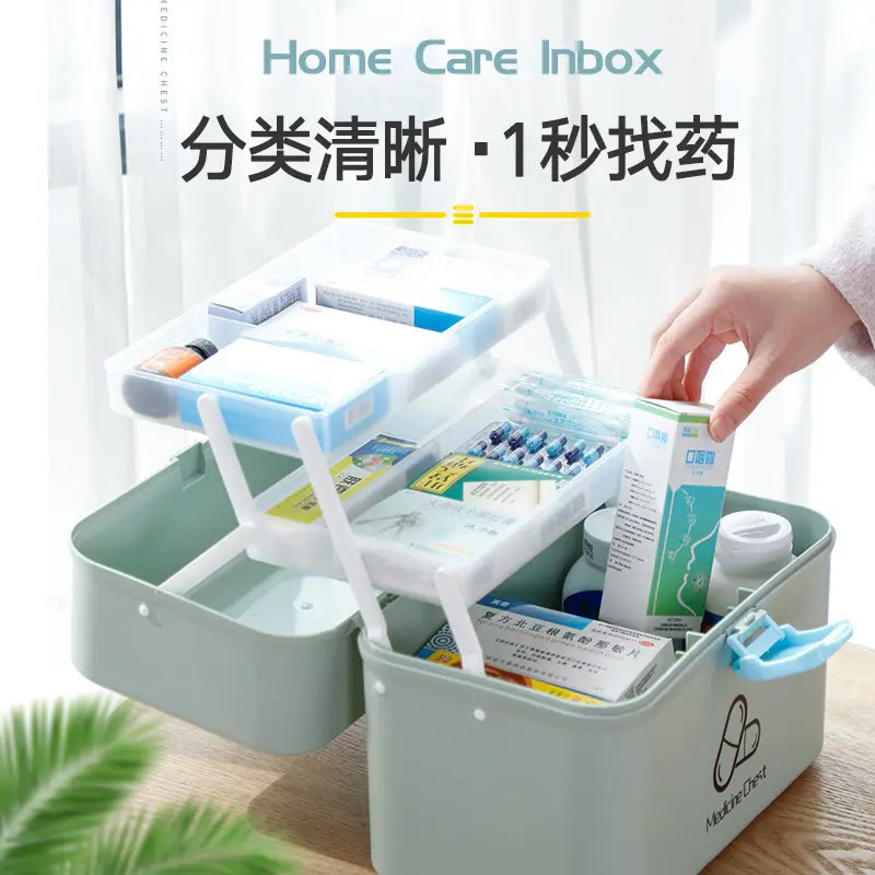 Multifunctonal Storage Box First Aid Kit Organizer With Handle Portable Kits PP Plastic Drug For Household Emergency | Спорт и