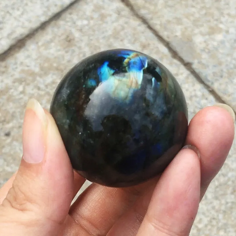 Фотоэлемент шарик серый лунный камень синий драгоценный orb поделки украшение для