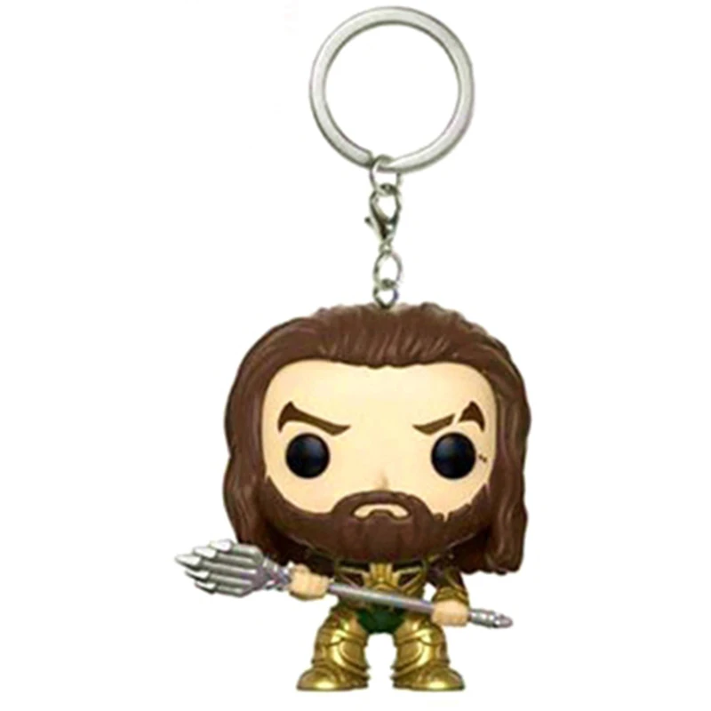 Aquaman Брелок с героями Marvel брелок с Железным человеком милый автомобильный брелок DC Comics брелок с Бэтменом для ключей - Цвет: Aquaman