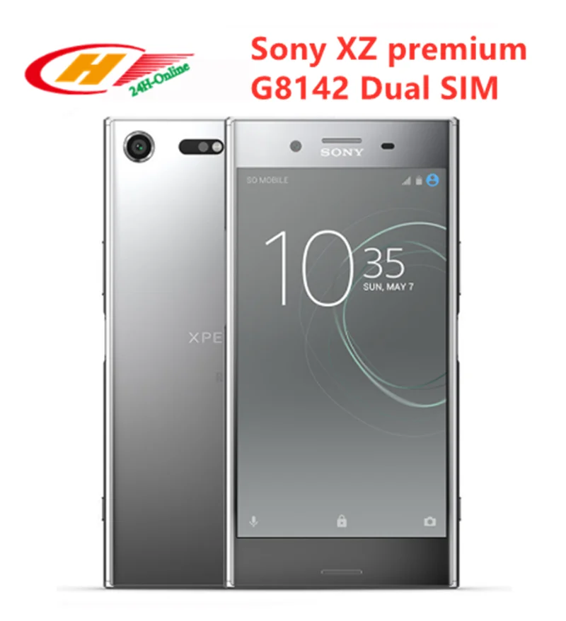 Разблокированный мобильный телефон sony Xperia XZ Premium G8142 с двумя sim-картами, Восьмиядерный ОЗУ, 4 Гб ПЗУ, 64 ГБ, 5,5 дюйма, Поддержка NFC