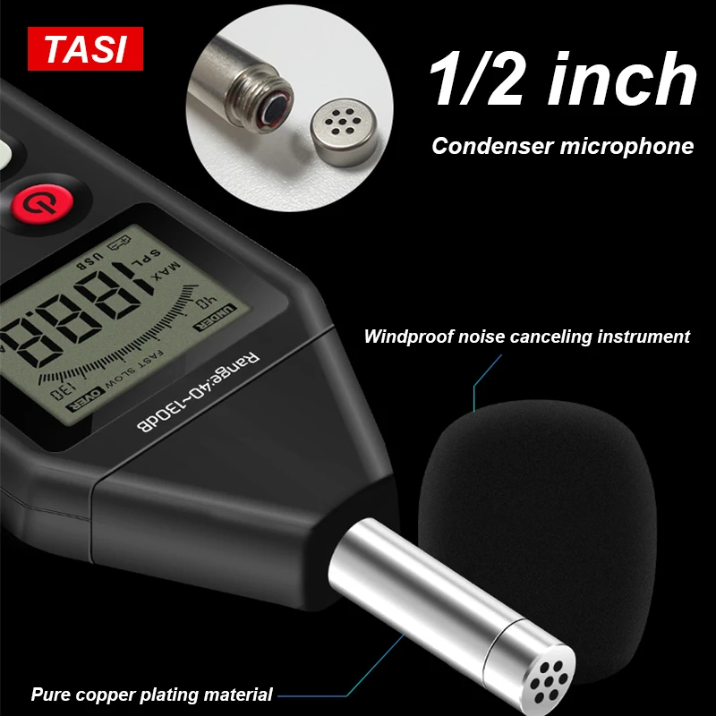 Прибор для измерения уровня шума дБ 40 ~ 130 мини-измеритель звука аудио монитор