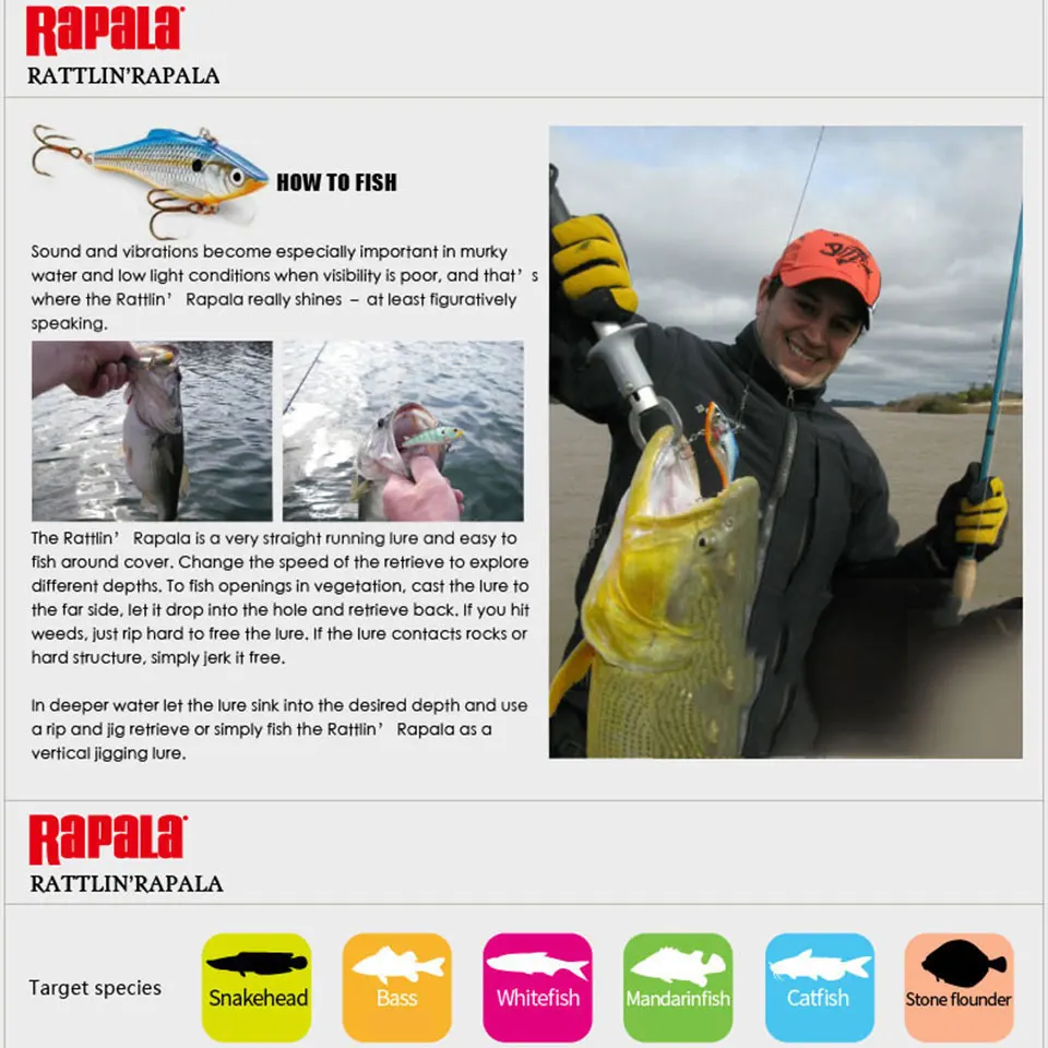 Приманка рыболовная RAPALA VIB искусственная приманка-погремушка VMC с черными
