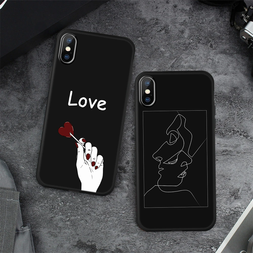 Lovely Cartoon Painted TPU Case for iPhone 11 Pro Silicone Matte Full Protective Cover XS XR X Max Phone Bags |