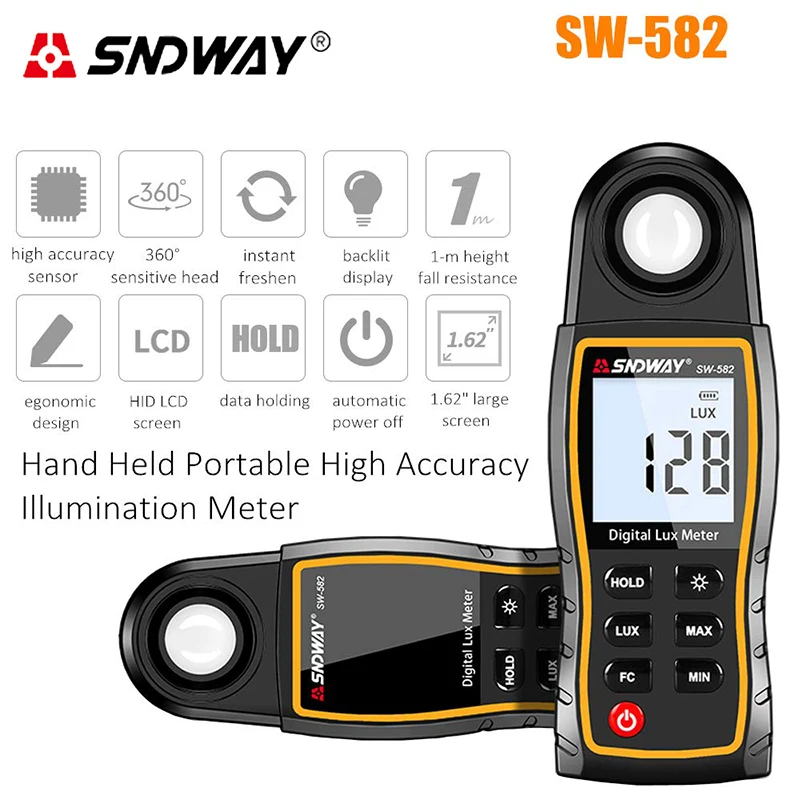 Цифровой Люксметр Lux/измеритель FC светильник-метр для фотосъемки люминометр
