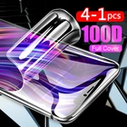 Защитная Гидрогелевая пленка 100D 4-1 шт., покрытие для iPhone 12, 11 Pro, 6, 6s, 8, 7 plus, xr, x, xs max, мягкая защитная пленка на весь экран