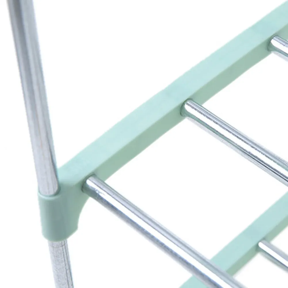 4 слоя Нержавеющая сталь обувь стеллаж для хранения Вешалка обуви Дисплей