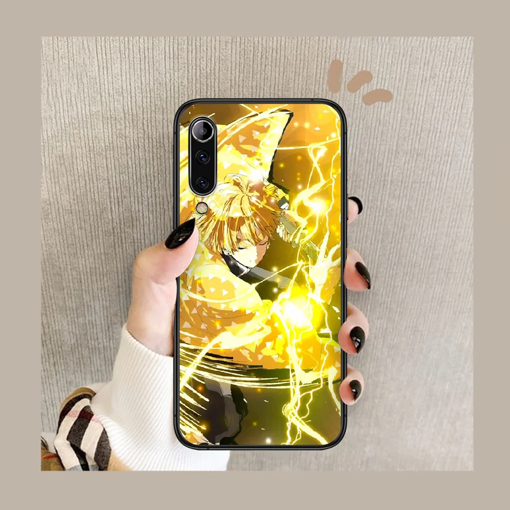 

Demon Slayer Agatsuma Zenitsu Phone case For Xiaomi Mi note 10 A3 9 MAX 3 A2 8 9 Lite Pro ultra black Shell Fashion Hoesjes