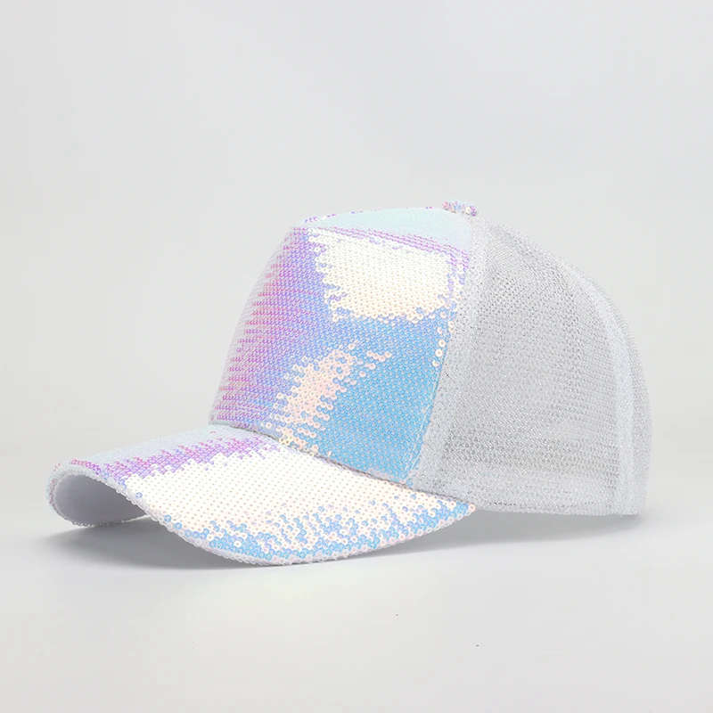 

COKK Mesh Cap Women Sequin Bling Baseball Cap Snapback Summer Hats For Women Trucker Cap Sun Hat Female Casquette Gorras Fashion