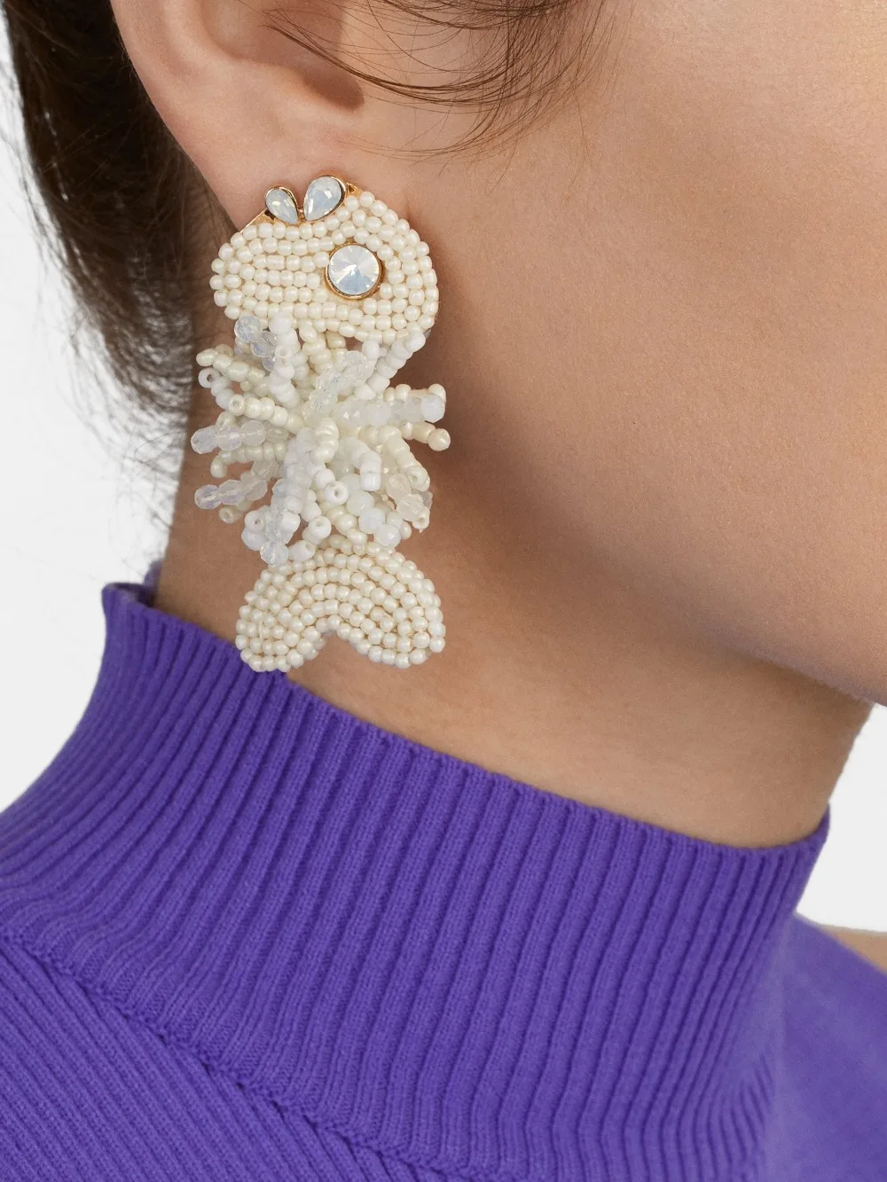 Miwens, новинка, Bauble Bar, синие Квадратные бусины, свисающие, модные женские серьги, кисточка, овальная рафия, массивные серьги-подвески ювелирные изделия