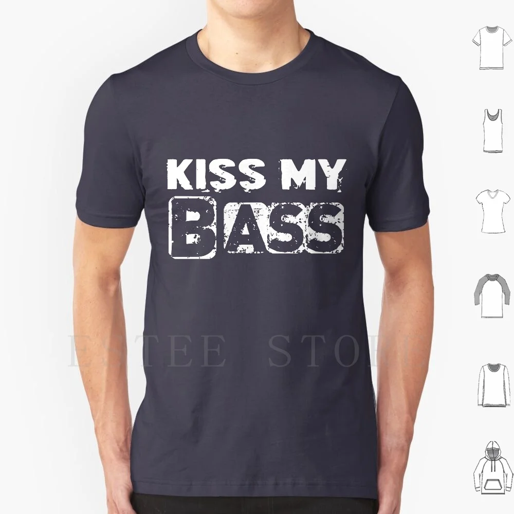 Kiss My бас-гитара музыкант ину мужской подарок футболка хлопок мужчины Diy печать