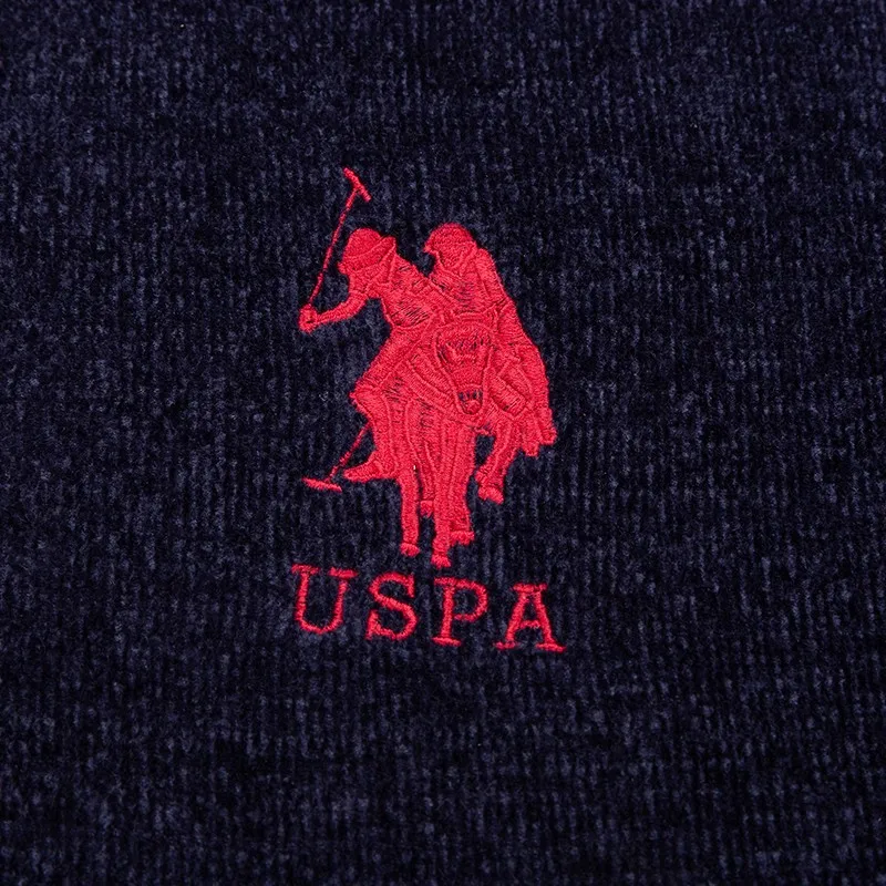 U.S.Polo. Осенне-зимний плюшевый утепленный мужской свитер Assn. Деловой Повседневный