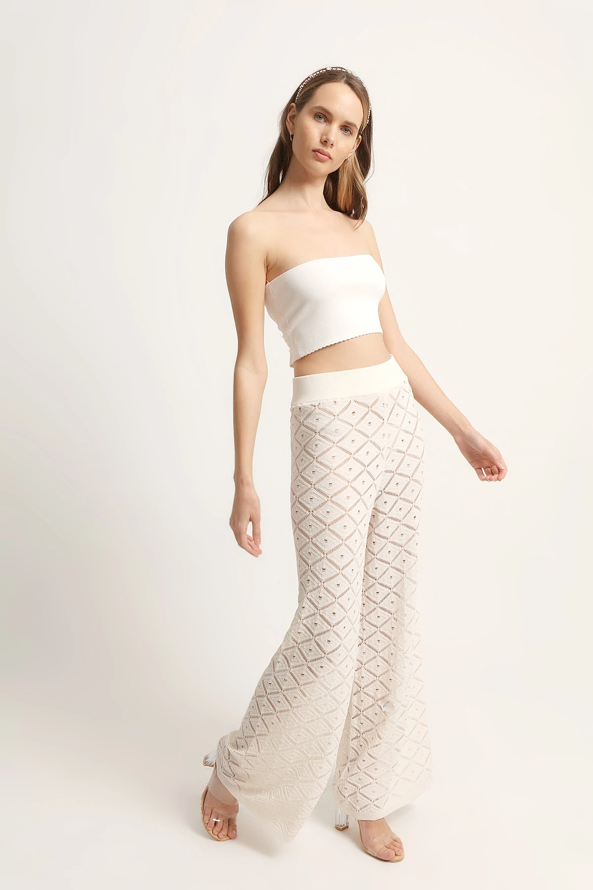 CELLULAR KNITWEAR PANTS