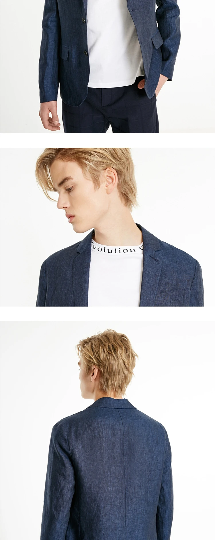 JackJones мужской льняной костюм куртка удобный блейзер мужская одежда 219108505
