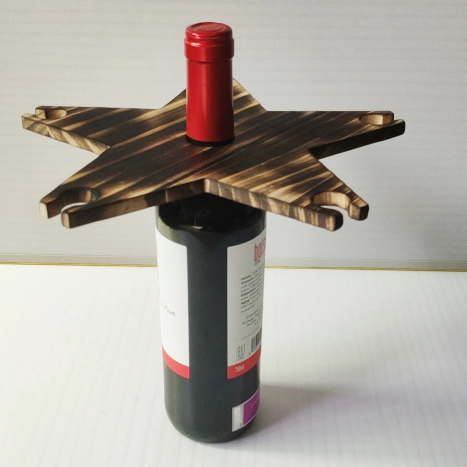 

Creative Wine Glass Tray Wooden Cup Holder Storage for Picnic Camp Party Garden Beach Support Wholesale
