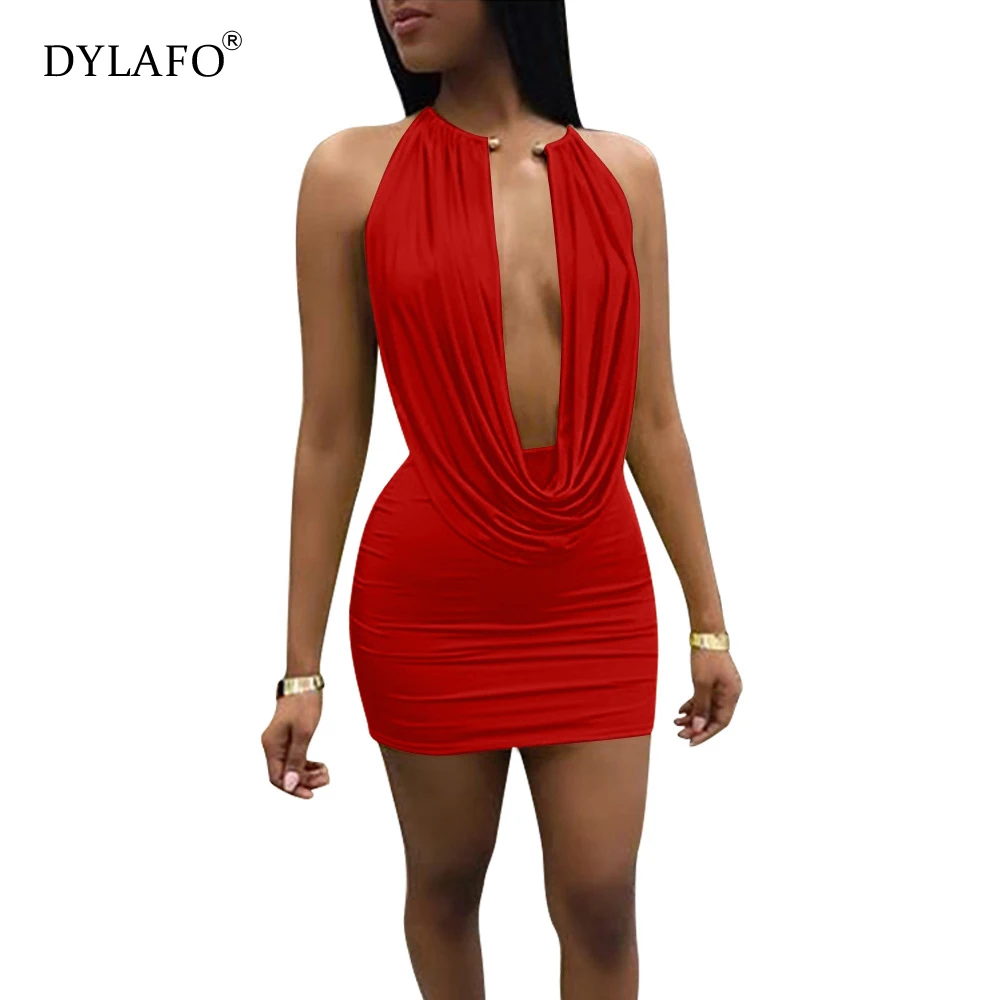 2020 Новая мода образной шеей с открытой спиной блестками Пикантные женские