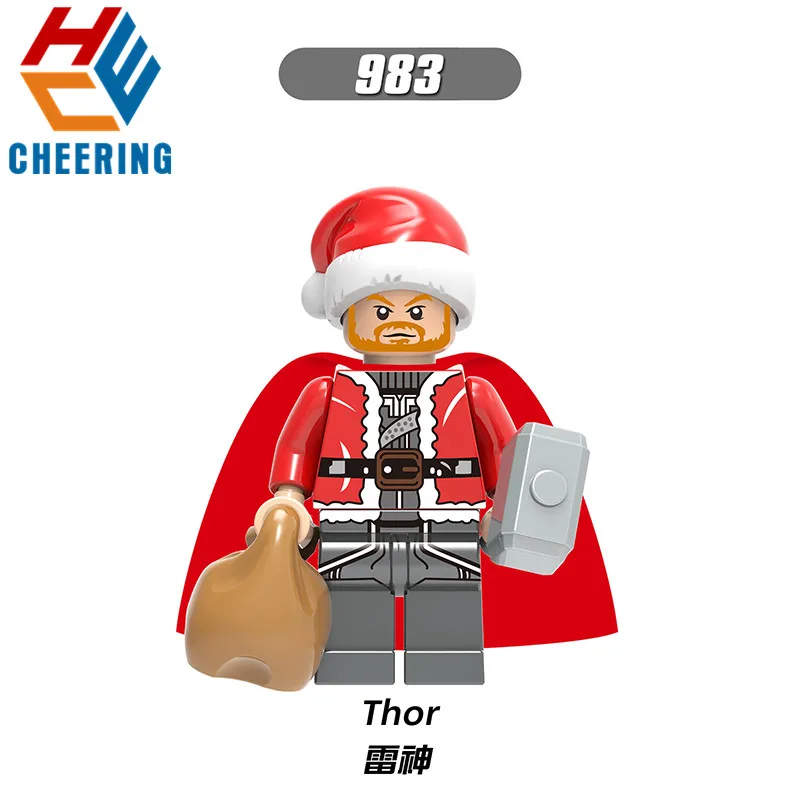 983 Without Box Одиночная строительных блоков Модель Железный человек собрать Счастливого Рождества Тор кирпичи Капитан Америка модель для детей игрушки - Цвет: 983 Without Box