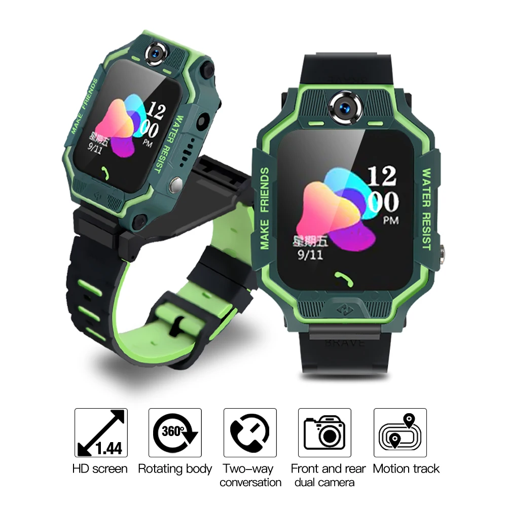 

Умные часы с двойной камерой, Детские сенсорные водонепроницаемые умные часы, часы с функцией определения положения телефона, Смарт-часы с ...