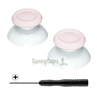 extremerate cherry%c2%a0blossoms pink white 3d joystick analog thumb sticks for ps5 for ps4 all model controller with screwdriver