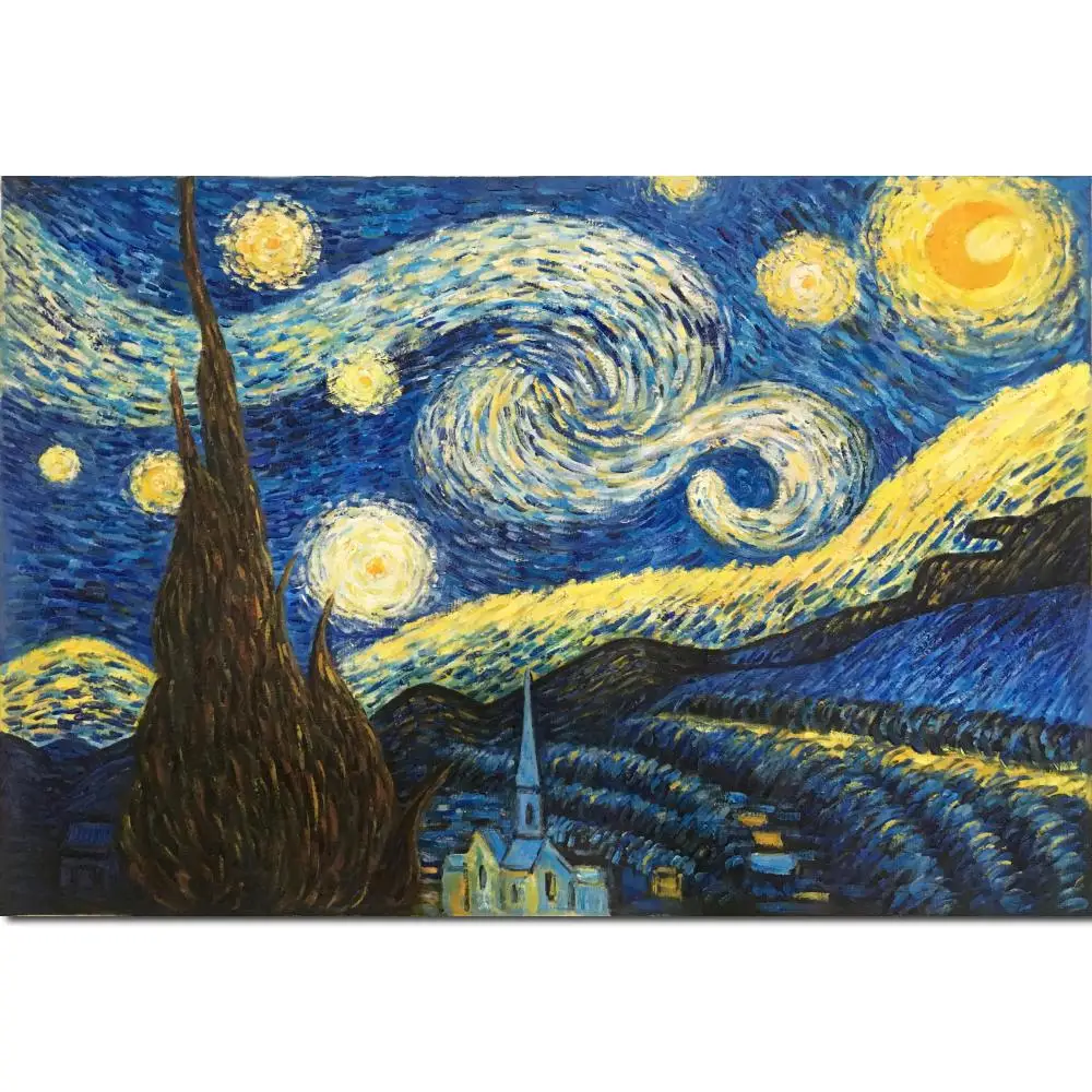 

Картины Винсента Ван Гога, картины «Звездная ночь», картины ручной работы, картины маслом, пейзажи, современная картина 24x36 дюймов