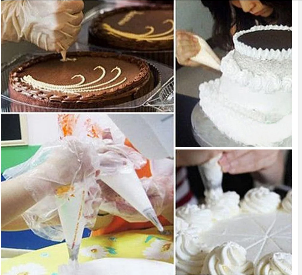 100 шт. одноразовые Кондитерские мешки для украшения торта глазурью небольшие