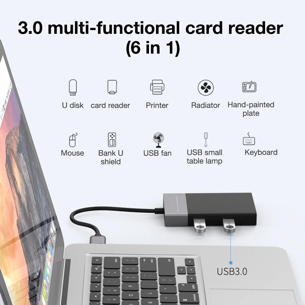 Устройство для чтения карт памяти MicroSD SDHC M2 MMC XD CF | Компьютеры и офис