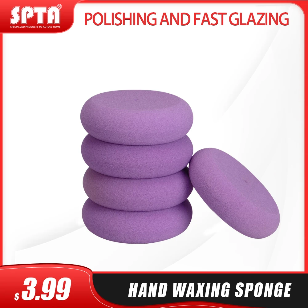 SPTA губка для воска рук 100 мм аппликатор протирки автомобильный коврик