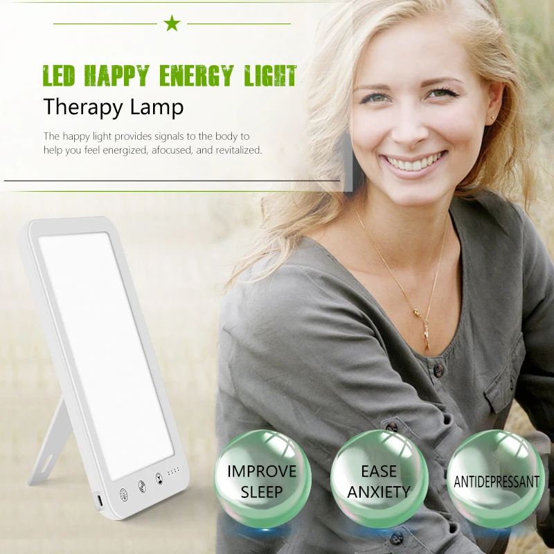 Light Therapy Lamp LED Sad Lamp Seasonal Affective Disorder with Timer