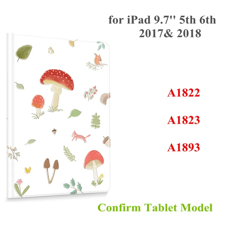 iPad 9.7 2017 2018 Для iPad цветной принт планшет кожаный чехол для iPad 3D рельефный защитный чехол умный чехол s - Цвет: iPad 9.7 2017 2018