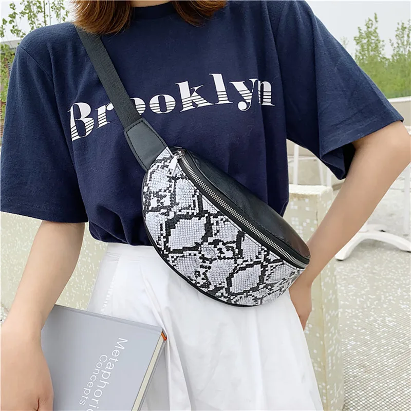 Женская поясная сумка Serpentine короткая нагрудная на молнии для женщин