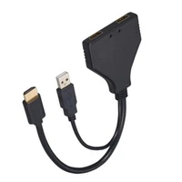 hdmi compatible splitter one to two video screen display device supports 3d simultaneous display splitter adapter