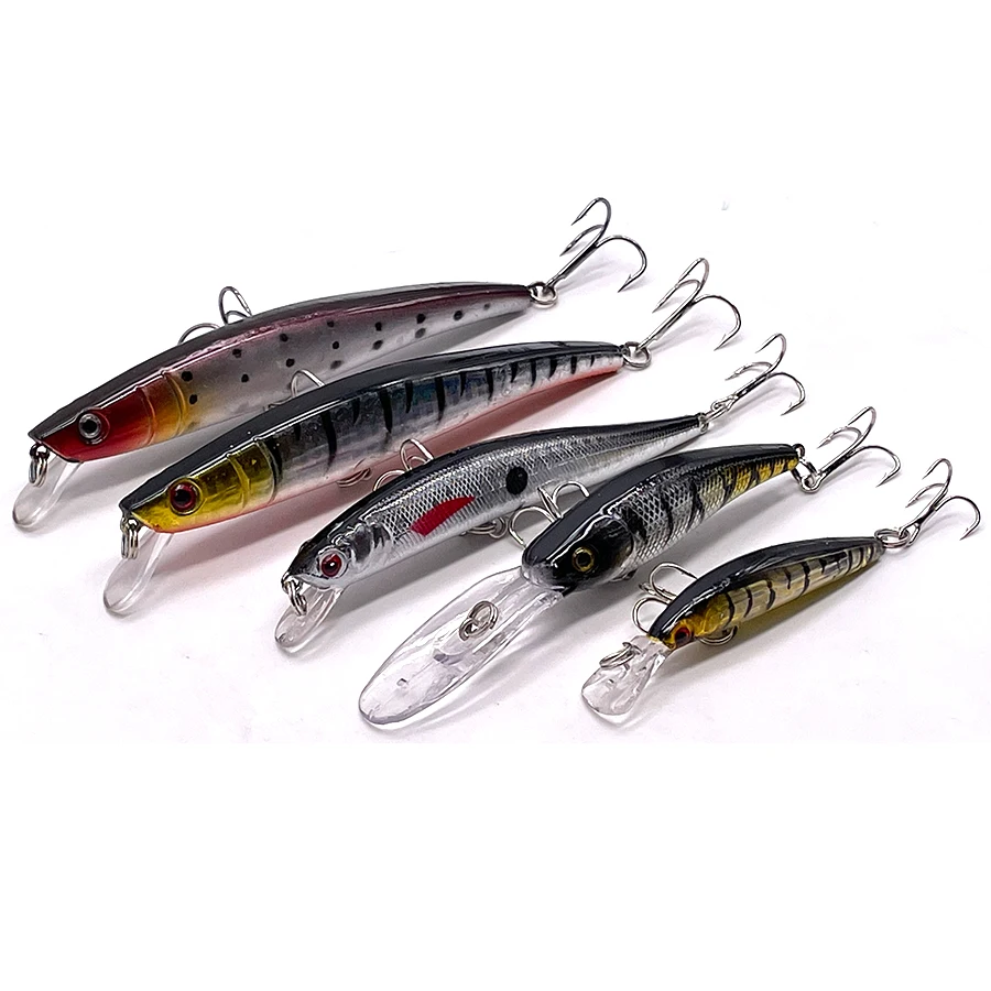 

5pcs Crankbait Minnow Hard Bait For Fishing Lure Set Of Wobbler For Pike Trolling Baubles Artificial Baits Perch Tackle Swimbait