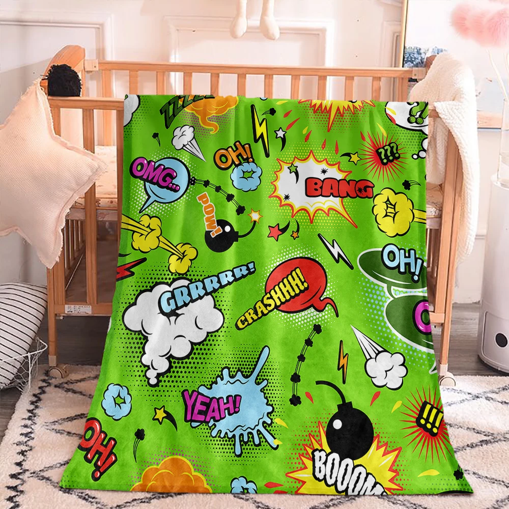 

Модное супермягкое теплое одеяло на заказ с 3D принтом, мультяшный граффити для гостиной, спальни, кровати, дома, офиса, современный декор для...