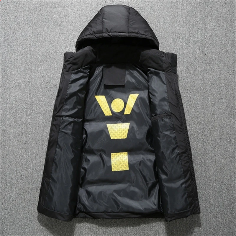 

Down White Duck jacket Men's Russian Clothing Warm Snow Hooded Parkas Winter Jackets for Men 2020 New Short Coats