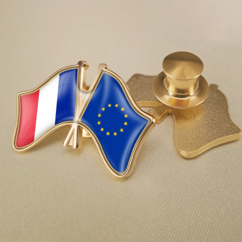 Европейский союз и Франция перекрестные двойные искусственные броши