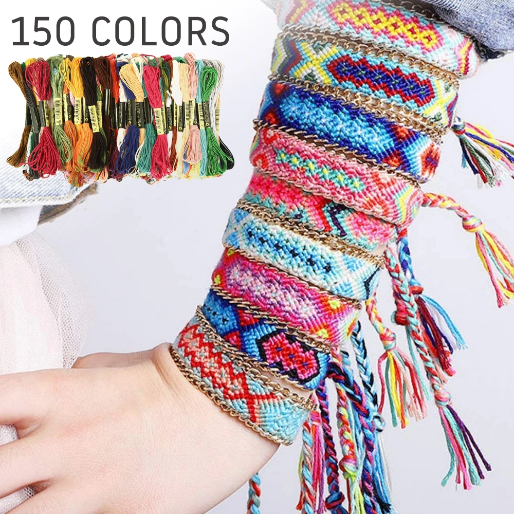 Нитка для вышивки крестиком 150 дюймов хлопковое шитье нитью моток пряжи